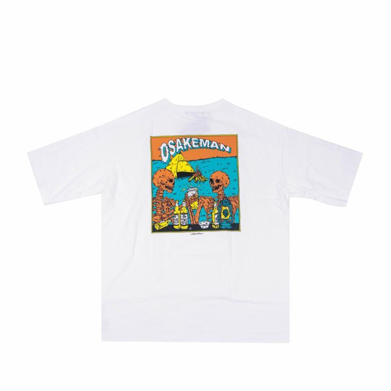 お酒マンTシャツ　ビッグアウトドアTシャツ　ホワイト　OSAKEMAN | HILLS FIELD(ヒルズフィールド)公式販売サイト