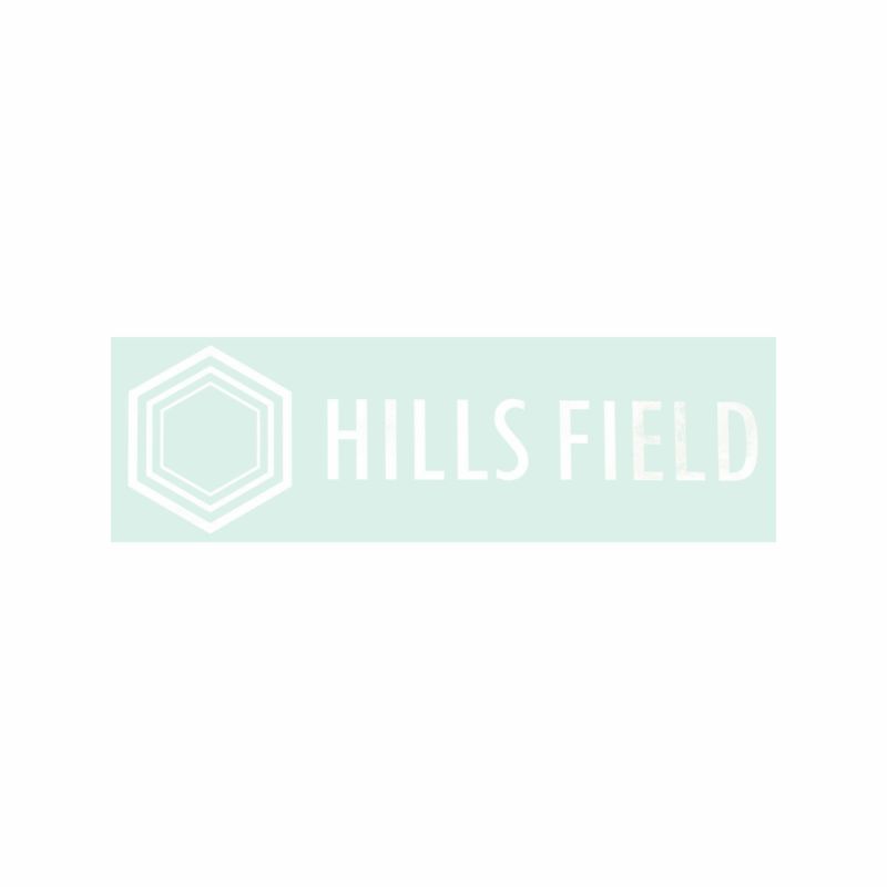 HILLS FIELD ロゴ カッティングステッカー ホワイト 大 【360 x 110mm】 | HILLS  FIELD(ヒルズフィールド)公式販売サイト