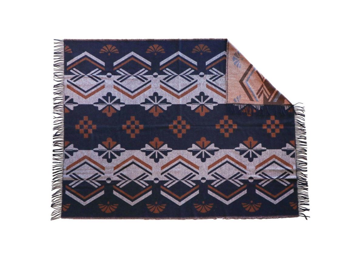 The Blanket ブランケット ウール -MIYABI- ネイビー 200 x 150cm